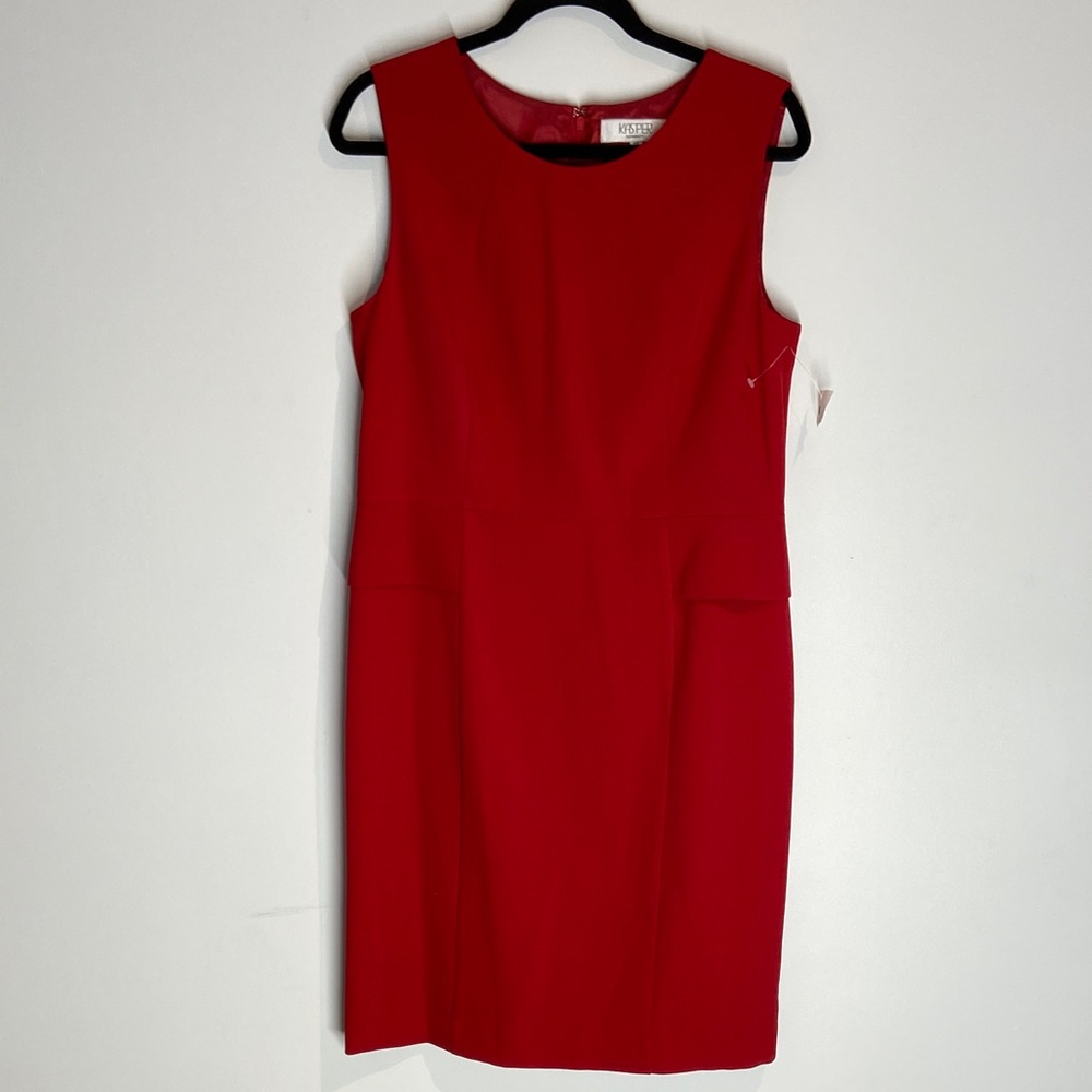Kasper Bold Red Midi Dress